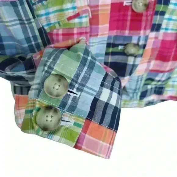 Vintage L.L. Bean Multi-Color Patchwork Fitted Blazer - Picture 4 of 6